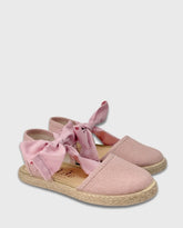 Baletas en Lona Lazo Rosa Tokolate